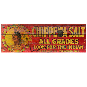 rare chippewa salt sign