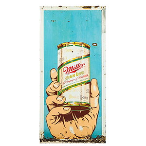 pop art miller beer sign