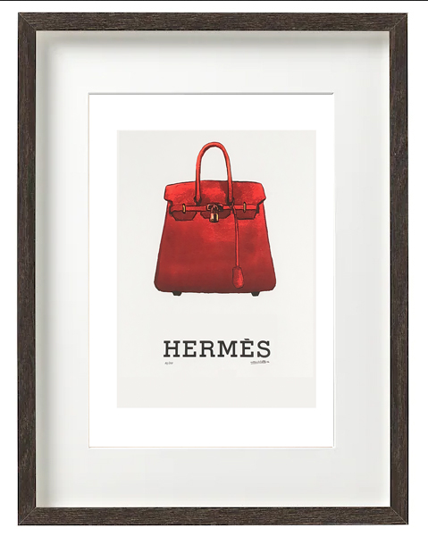 hermes red bag advert
