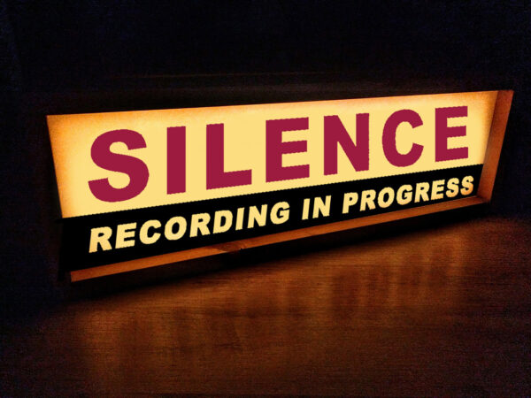 illuminated recording studio sign