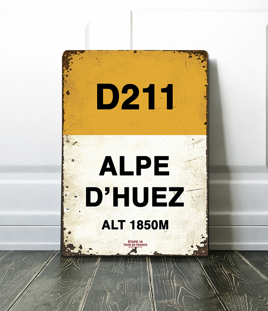 alpe dhuez road sign