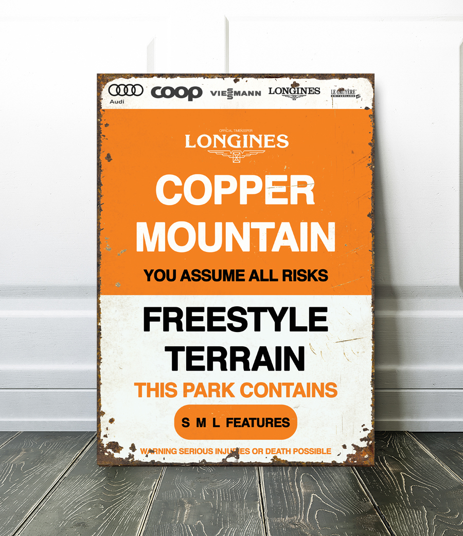 copper mountain snowboard sign