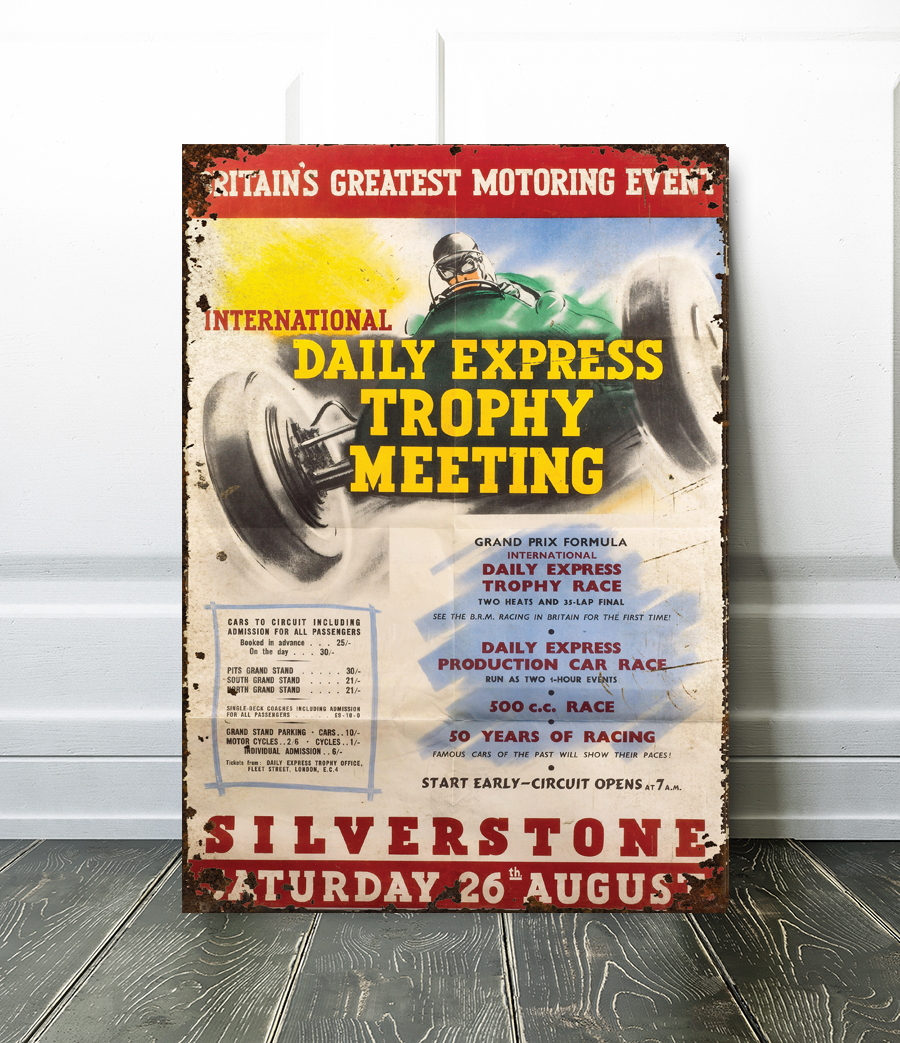 vintage silverstone poster